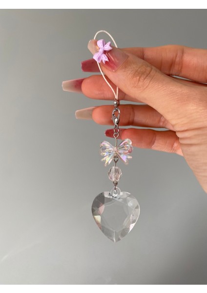 Hologramlı Şeffaf Kalpli Charm fırsatları