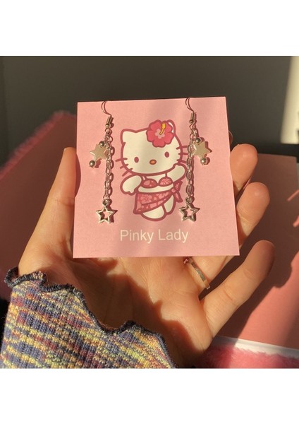 Fairycore Incili Yıldız Küpe modelleri