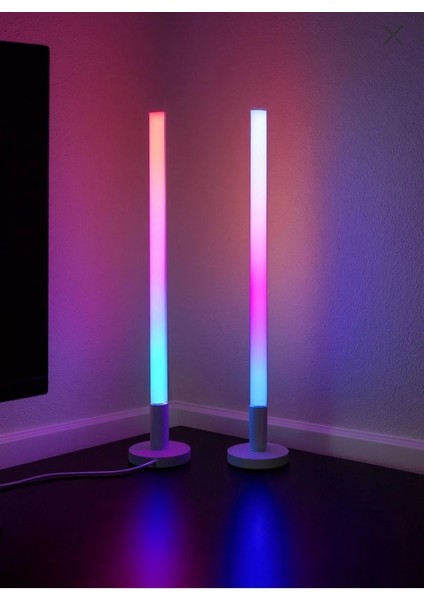 HS-9206 Müzik ve Sese Duyarlı Rgb Lambader LED Aydınlatma Kumandalı 2' Li Paket 5W