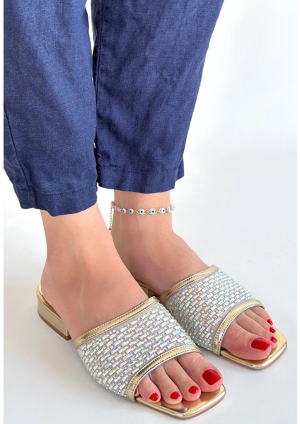 Ortu Gold Cilt Işlemeli Terlik modelleri