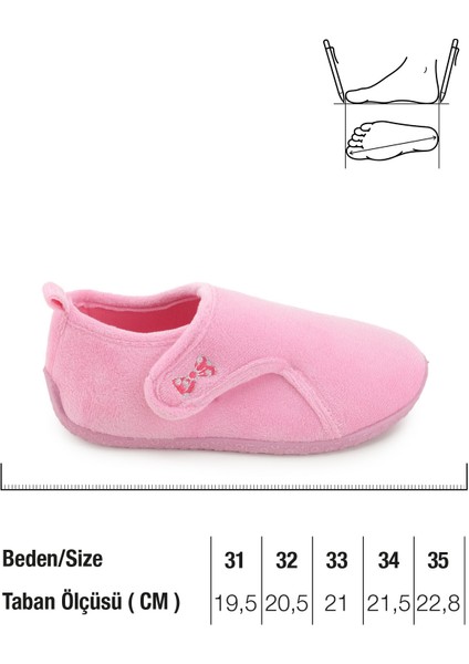 Kız Çocuk Kışlık Pvc Rahat Taban Cırt Cırtlı Ayarlanabilir Ev Okul Kreş Panduf Ayakkabı fiyatları