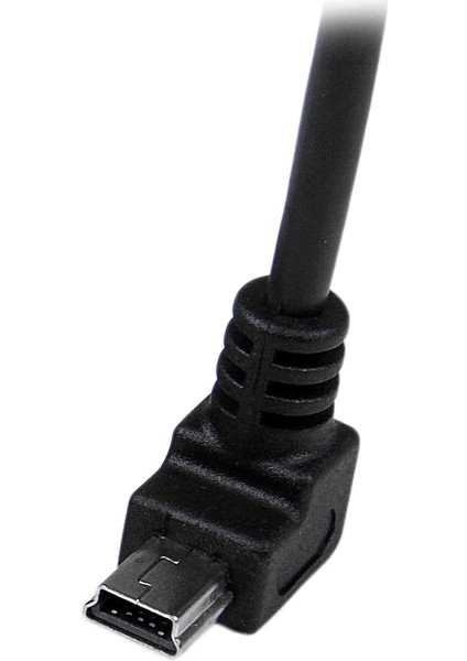 Aşağı Açılı Mini USB Kablosu - 2m - Siyah - USB A'dan Mini USB B'ye - Usb'den Mini USB Kablosuna - Mini USB Şarj Cihazı - USB A'dan Mini B'ye (USBAMB2MD) fırsatları