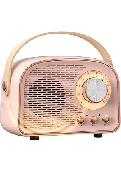 Retro Bluetooth Hoparlör Taşınabilir Kablosuz Mini Ev ve Dış Mekan Hoparlörü (Yurt Dışından)