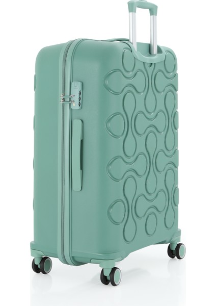 Polipropilen 3'lü Valiz Seti Büyük & Kabin & Makyaj V376