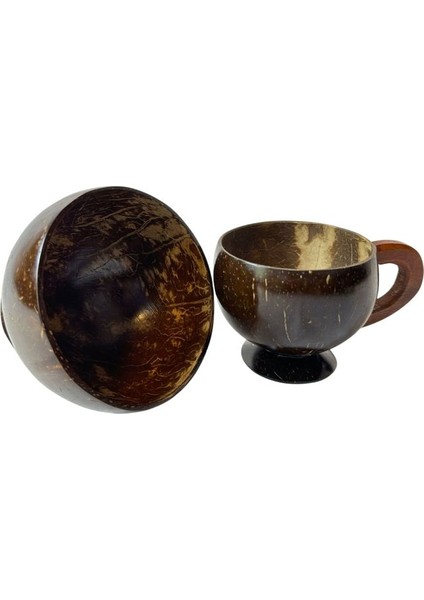 1213 El Yapımı Hindistan Cevizi Coconat Bardak ve Kase 2'li Set fiyatları