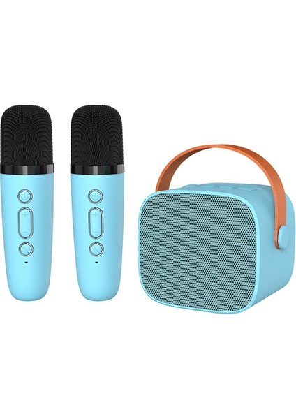 Çift Mikrofonlu Kablosuz Bluetooth Hoparlör, Ev ve Dış Mekan Karaoke Için Taşınabilir Mini Hoparlör. (Yurt Dışından)