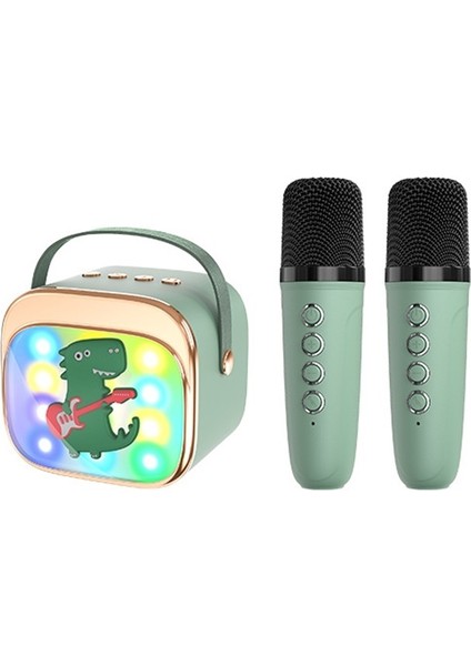 Çift Mikrofonlu Kablosuz Bluetooth Hoparlör, Ev ve Dış Mekan Karaoke Için Taşınabilir Mini Hoparlör. (Yurt Dışından)