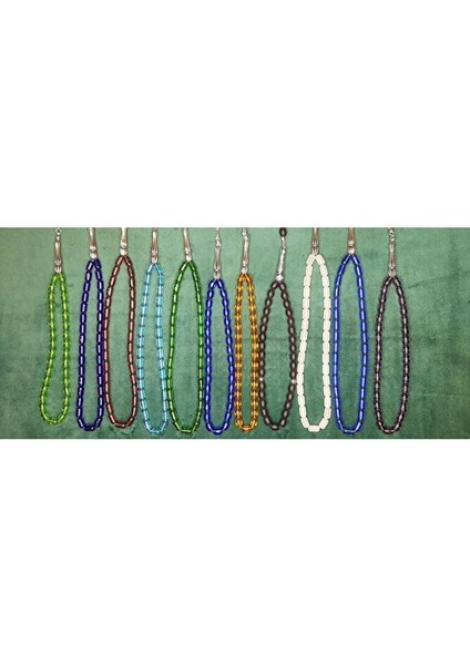 Cam Tesbih Seti 12 Adet Tek Tek Hediye Kutusunda T-447-8