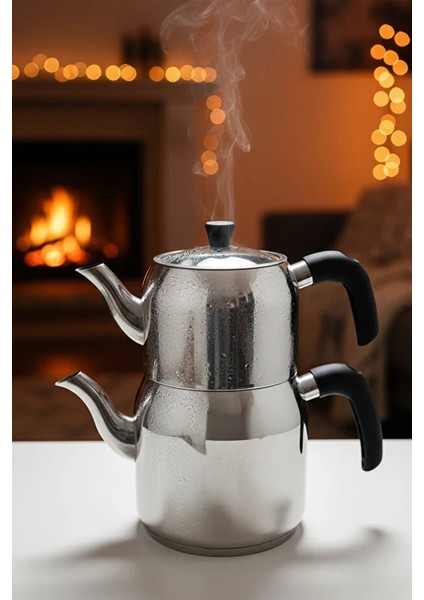 Hanzade Aile Boy Çelik Çaydanlık