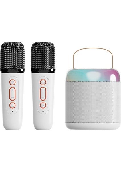 Ev Karaoke Bluetooth Hoparlör, Mini Hoparlör, Bluetooth 5.0'lı Kablosuz Mikrofon (Yurt Dışından)