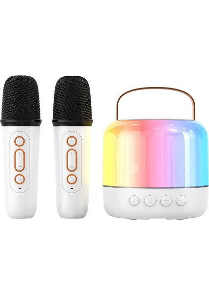 Ev Karaoke Bluetooth Hoparlör, Mini Hoparlör, Bluetooth 5.0'lı Kablosuz Mikrofon (Yurt Dışından)