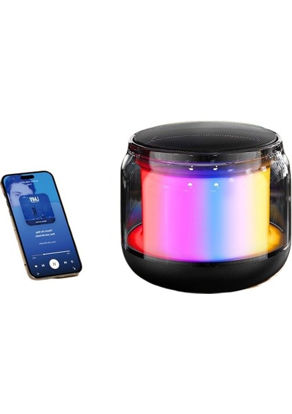 Mini Taşınabilir Renkli Kablosuz Bluetooth Hoparlör, Akıllı Yüksek Kaliteli Hoparlör, Kart Yuvası, Taşınabilir Subwoofer, Yedi Renkli Işık (Yurt Dışından)