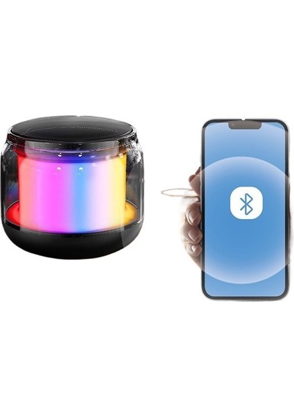 Mini Taşınabilir Renkli Kablosuz Bluetooth Hoparlör, Akıllı Yüksek Kaliteli Hoparlör, Kart Yuvası, Taşınabilir Subwoofer, Yedi Renkli Işık (Yurt Dışından) fiyatları