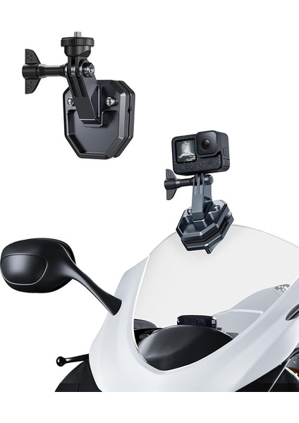 Cam Klipsi Kamera Montajı, Hızlı Bırakma Motosiklet Cam Kelepçesi Go Pro 13 12 11 10 9 8 Djı Osmo Nano 360 Action 5 Pro 4 3, Insta 360 X5 X4 ile Uyumlu Spor Eylem Kam