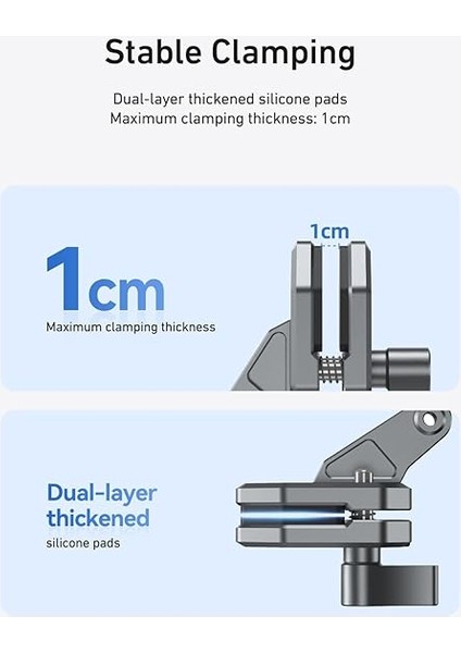 Cam Klipsi Kamera Montajı, Hızlı Bırakma Motosiklet Cam Kelepçesi Go Pro 13 12 11 10 9 8 Djı Osmo Nano 360 Action 5 Pro 4 3, Insta 360 X5 X4 ile Uyumlu Spor Eylem Kam modelleri