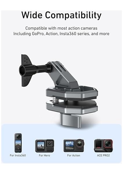 Cam Klipsi Kamera Montajı, Hızlı Bırakma Motosiklet Cam Kelepçesi Go Pro 13 12 11 10 9 8 Djı Osmo Nano 360 Action 5 Pro 4 3, Insta 360 X5 X4 ile Uyumlu Spor Eylem Kam fırsatları