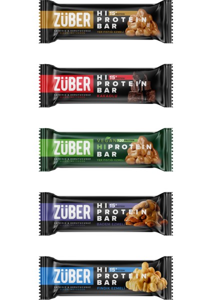 Yüksek Protein Bar Deneme Paketi 45G x 5 Adet