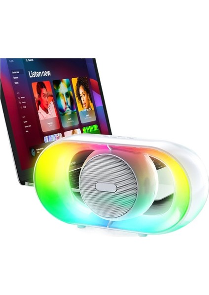 Kablosuz Kart Yuvasına Sahip Masaüstü Bluetooth Hoparlör, Dış Mekan Mini Renkli Rgb Işıklı Subwoofer Hoparlör (Yurt Dışından) fiyatları