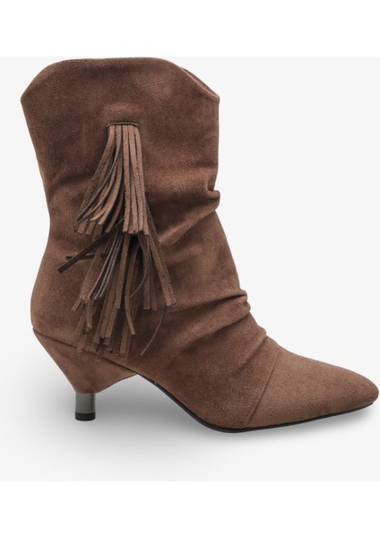Revaya Kadın Süet Püsküllü Bot - Kahve Süet fiyatları