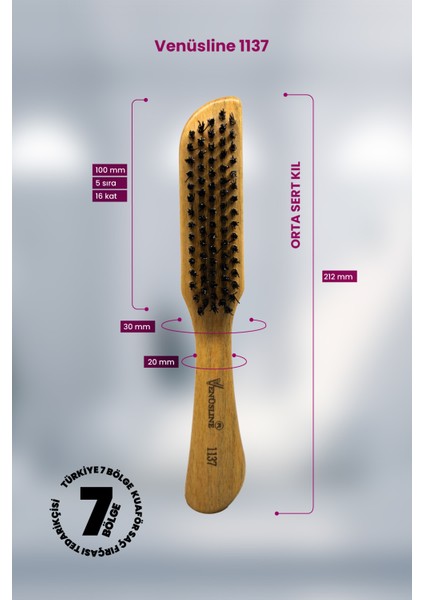 Venüsline Professional 1137 – Sert Naylon Kıllı Tarama ve Topuz Fırçası modelleri