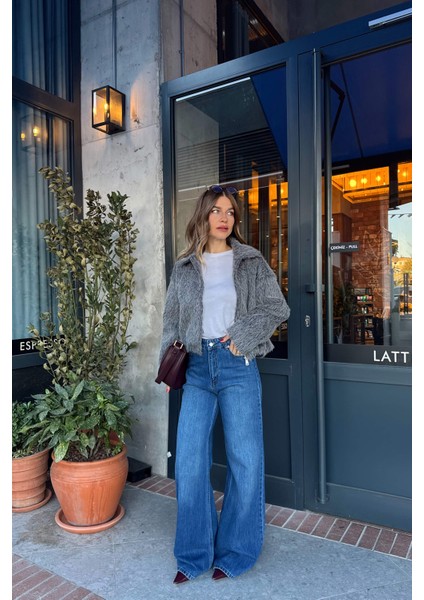 Antrasit Gömlek Yaka Kürk Dokulu Astarlı Bomber Ceket indirimleri