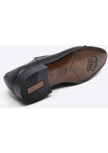 Hakiki Deri Siyah Enjeksyion Taban Klasik Erkek Ayakkabı 9801 100
