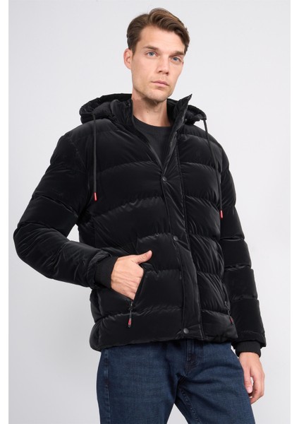 Çetinkaya Mentality 7886 Şişme Mont Kapşonlu Regular Siyah