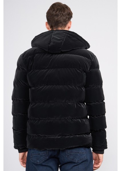 Çetinkaya Mentality 7886 Şişme Mont Kapşonlu Regular Siyah fırsatları