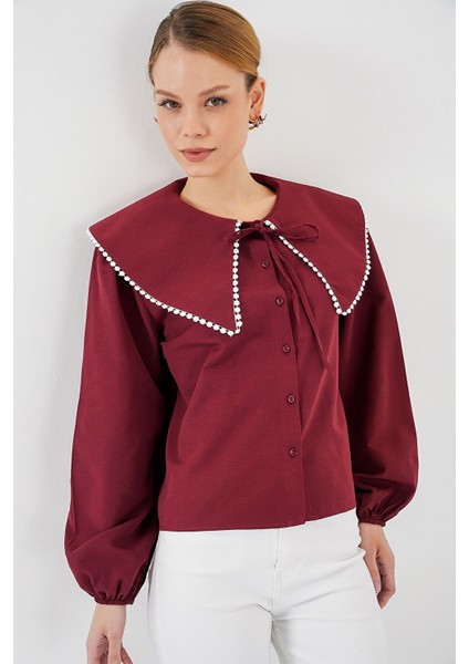 Kadın Gömlek 20314 Bordo fiyatları
