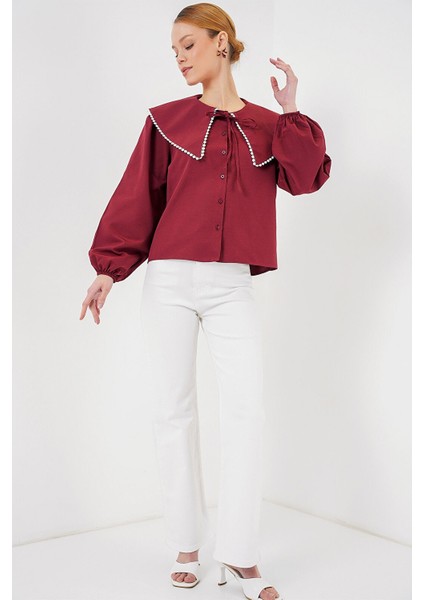 Kadın Gömlek 20314 Bordo modelleri