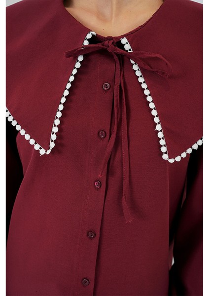 Kadın Gömlek 20314 Bordo indirimleri