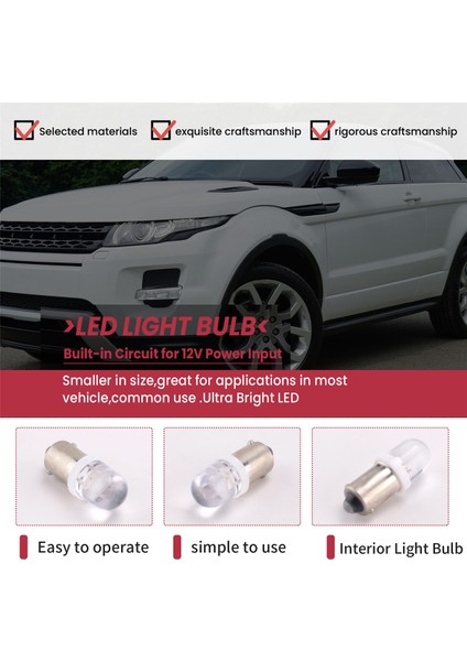 20PCS BA9S 1895 H6W 53 57 Süngü LED Ampuller Araba Haritası Lambası Için 12V Beyaz (Yurt Dışından) indirimleri