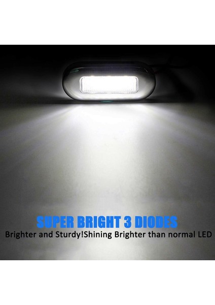 4pcs 12V Tekne Deniz Sinyal Lambası Açık Sınıf Büyük Su Geçirmez LED Nezaket Işıkları Merdiven Güverte Beyaz (Yurt Dışından) indirimleri