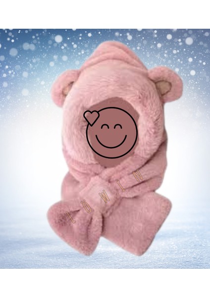 Kulak Detaylı Peluş Ikisi Bir Arada Bere ve Şal | Yumuşacık ve Sıcacık Kış Şapkası fiyatları