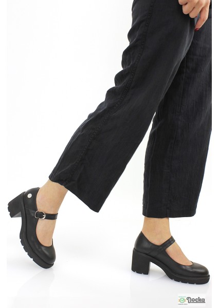 Kadın Kalın Platform Topuklu Hakiki Deri Mevsimlik Klasık Rugan Ayakkabı M26/KA155 fiyatları