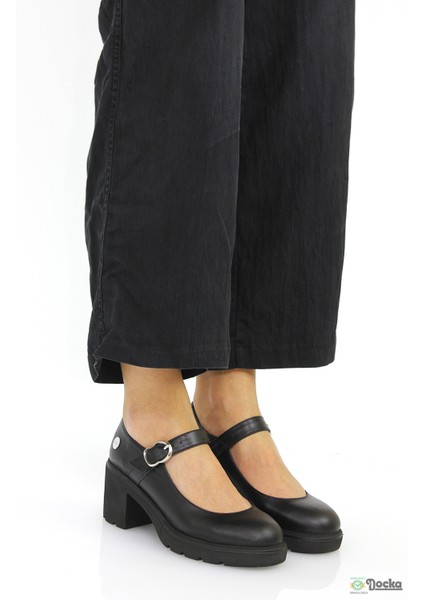 Kadın Kalın Platform Topuklu Hakiki Deri Mevsimlik Klasık Rugan Ayakkabı M26/KA155 fırsatları