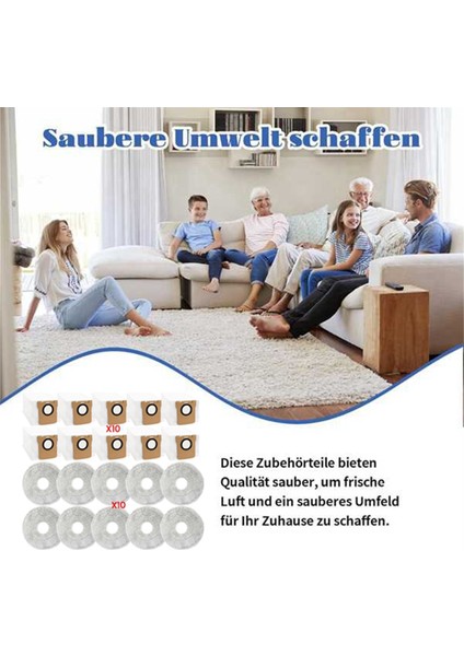 M40 D110CN Süpürge Yedek Parçaları Için 20 Parça Vakumlu Toz Torbası ve Paspas Bezi Seti (Yurt Dışından) fiyatları