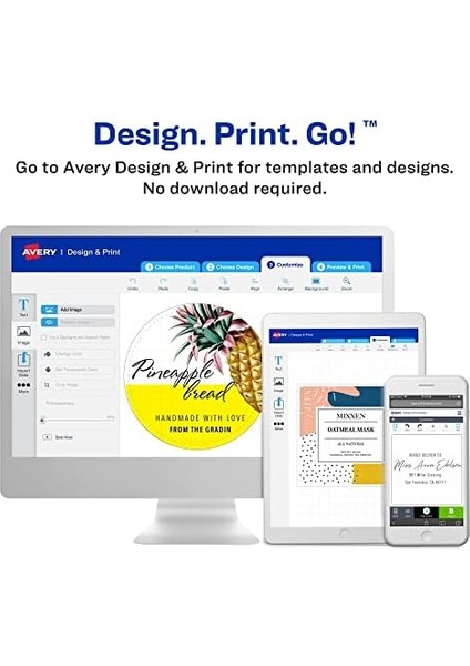 Su Geçirmez Yağa Dayanıklı Film Etiketleri - Banyo ve Güzellik, Kavanozlar, 2" x 2" Kare, Lazer Veya Pigment Baskı Için, 120 Etiket (64503) modelleri