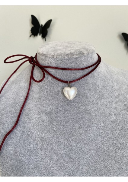 Bordo Ipli Kalp Inci modelleri