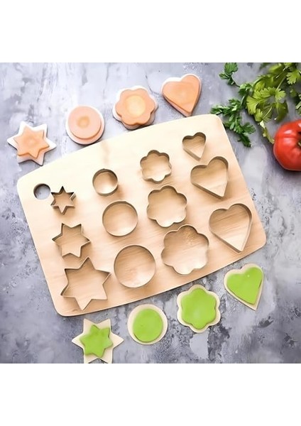 12 Parça Paslanmaz Çelik Kurabiye Kalıbı Seti – Kalp, Yıldız, Çiçek ve Daire Şekilli 301 Kalite Metal Hamur Kesici – Dayanıklı ve Hijyenik Kurabiye Şekillendirici fiyatları
