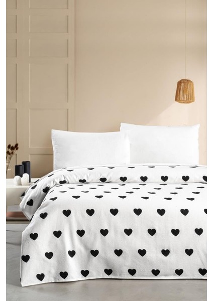 Hamlet Çift Kişilik Pike Yatak Örtüsü 220X230 Siyah