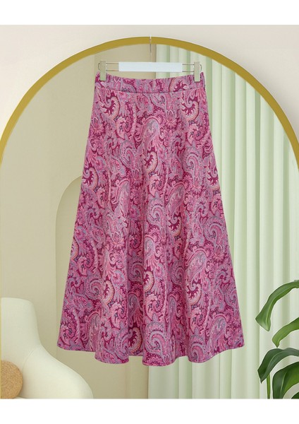 Beli Lastikli Etnik Desen Kloş Etek indirimleri