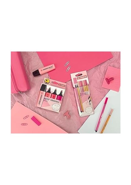 - Premium Keçeli Kalemler ve Ince Uçlu Kalemler - Pen 68 Point 88 - Pembe Tonları - 8'li Paket fırsatları