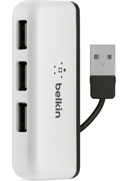 4 Usb-A Girişli Hub, USB 2.0, Seyahat Boy, Siyah