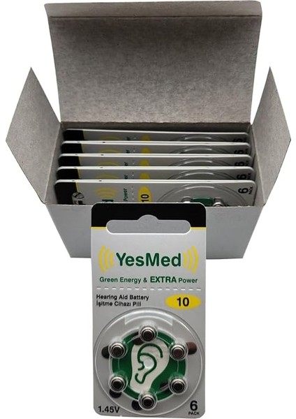 Extra Power 10 Numara Işitme Cihazı Pili (10 Paket x 6 Adet = 60 Adet Pil) indirimleri