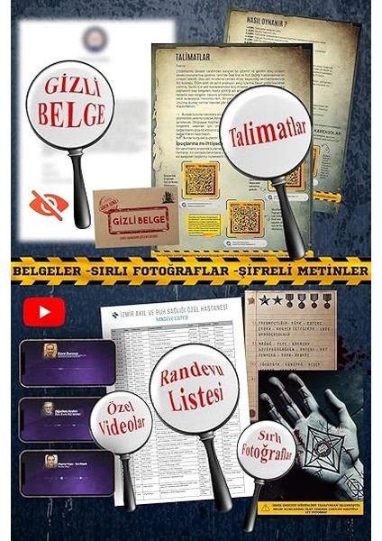 Davalar Dedektiflik Suç Çözümleme Oyunu Akıl Hastanesi Dosyası - Gizem Bulmaca Cinayet Çözme Kutu Oyunları - Katil Bulma Dedektif Oyunu - Suçlu Kim, Cinayeti Çözebilir Misin? (Dava-6) fırsatları