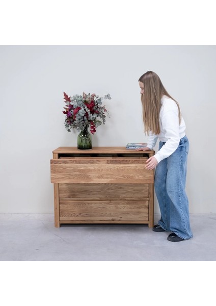 Western Masif Ahşap Natural Model Şifonyer fırsatları