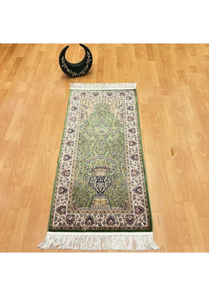 Desenli İpek Yeşil Seccade 60 x 120 cm fiyatları