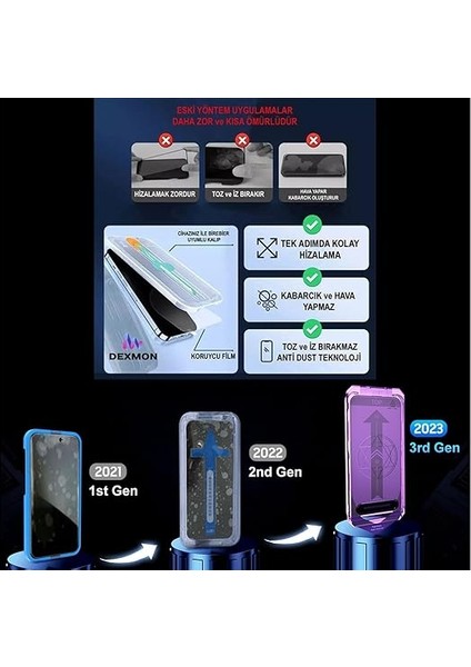 iPhone 16/16 Pro /16 Plus / 16 Pro Max Hayalet Aparatlı Ekran Koruyucu Otomatik Kurulumlu Toz Engelleyici Baloncuk Bırakmaz Hayalet Ekran Koruyucu Camdır (Iphone 16 Pro Max Hayalet Ekran) indirimleri