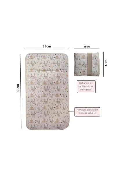 Fulia Elegance Bebek Alt Açma Örtüsü Minderi, Alt Değiştirme Minderi, Süngerli Ped, Aktivite Örtüsü, Bebek Alt Açma Matı, Bebek Bezi Değiştirme Örtüsü (Bej) modelleri